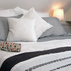 A Cotton Crochet Cushion (rear of pair)