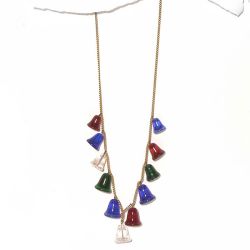 Coloured Glass BELL Necklace