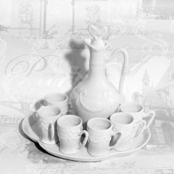 Vintage Porcelain Schnapps or Liqueur Decanter